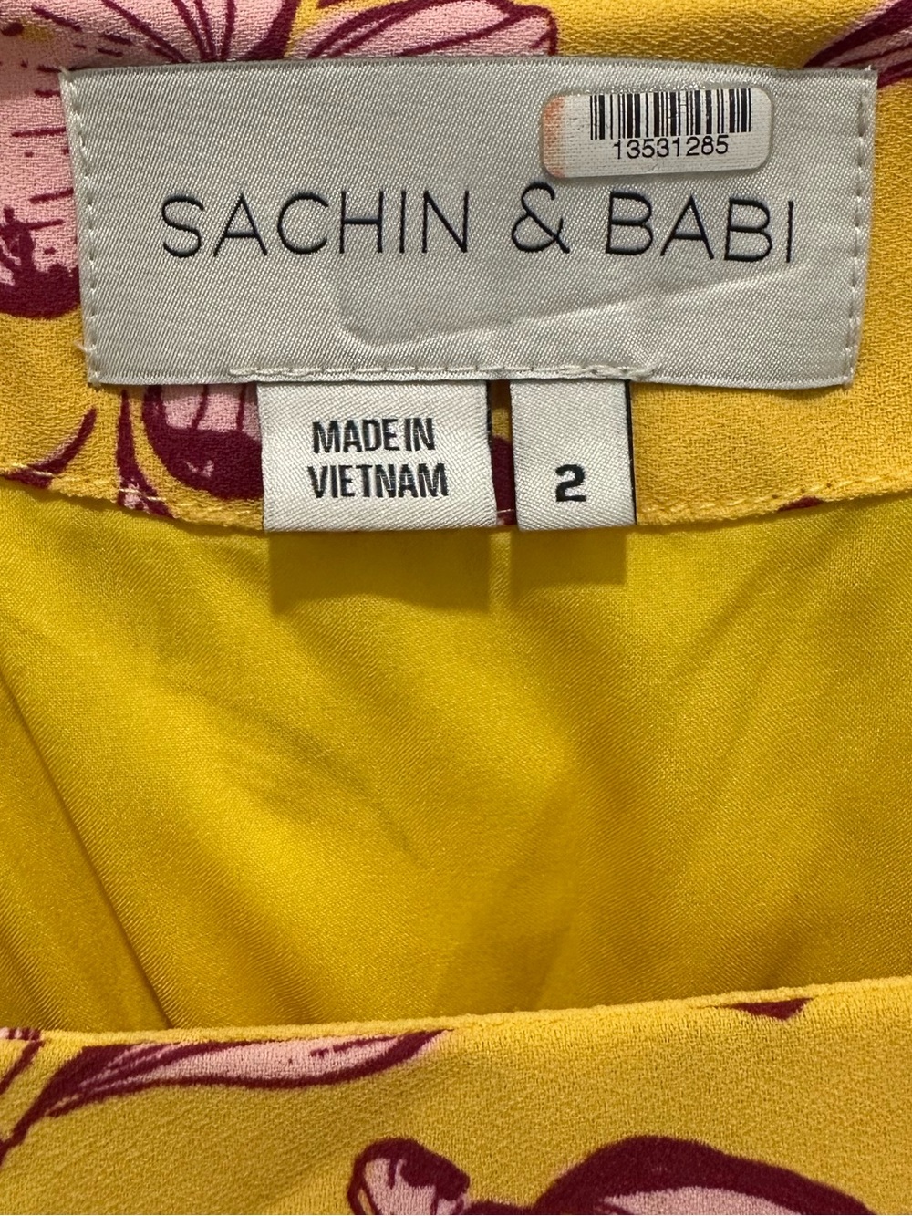 SACHIN & BABI Yellow Flutter Sleeve Floral Maxi Dress - Picture 9 of 9